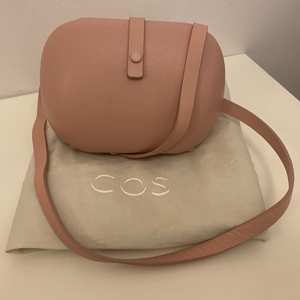 COS blush pink convertible crossbody clutch